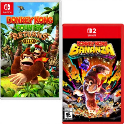 Donkey Kong Country Returns HD + Bananza Switch 2 New Bundle