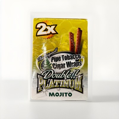 Double Platinum Rolling Papers Mojito Flavor Combo Pack 2 Packs (24 WRAPS)