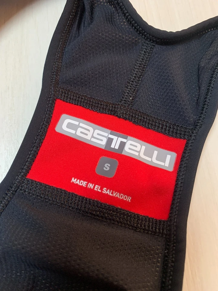 Calça de ciclismo Castelli Velocissimo 5 bibtight acolchoada preta/vermelha tamanho P masculina - Imagem 4 de 4
