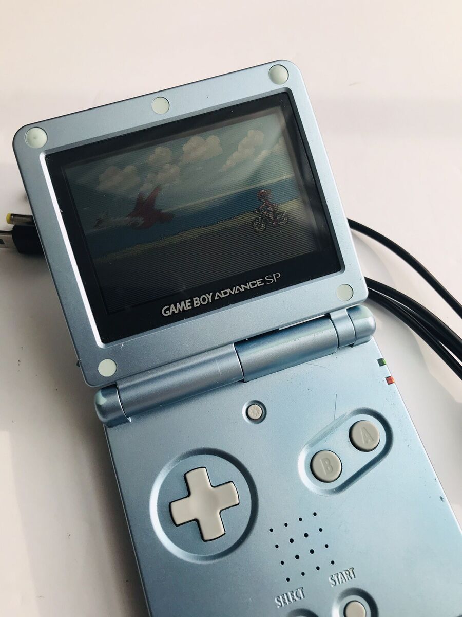 GameBoy Advance Nintendo GBA SP Japan Console Handheld AGS001 PEARL BLUE.