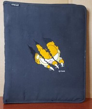 Vintage Garfield Black Embroidered Mead Zip Up 3 Ring Binder Paws Copyright