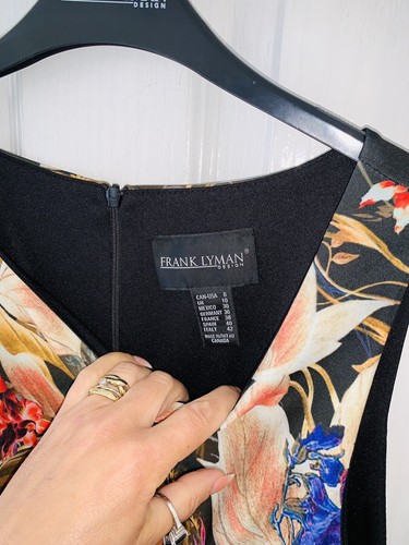 Frank Lyman Floral Bodycon Scuba Dress Uk Size 10 - Picture 19 of 19