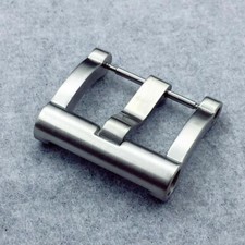 20mm 22mm Silver Brushed Pin Cylinder Buckle For Rubber Leather Band Strap