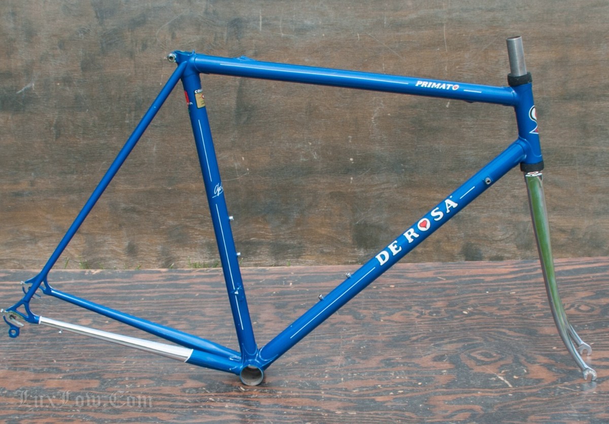 Vintage 56cm De Rosa Primato Road Bike FRAME FORK Columbus