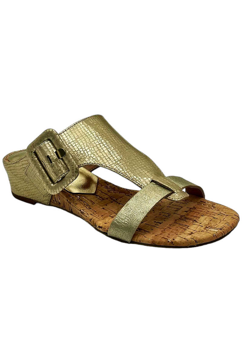 Donald Pliner Women's Ofelia Pebbled Metallic Slip-On Sandals