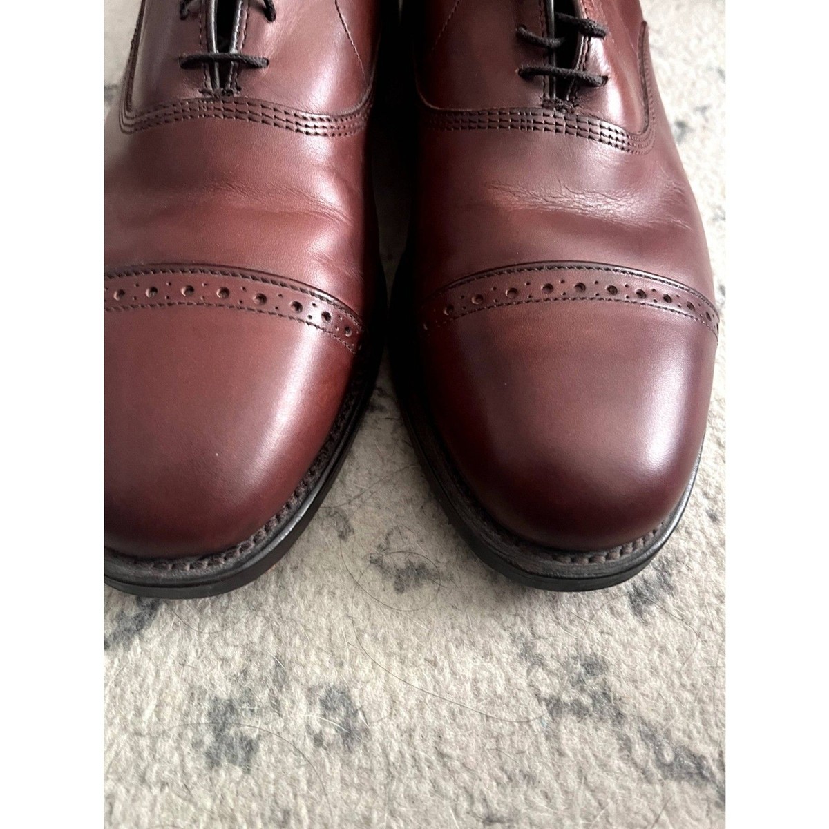 Allen Edmonds Byron Cap Toe Oxford Shoes Burgundy Brown Leather Size 10 Park Avenue Cap-toe Oxford Dress Boot | Men main image 3