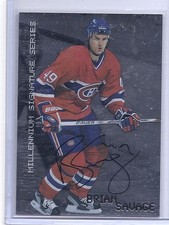 99-00 1999-00 BE A PLAYER MILLENNIUM BRIAN SAVAGE AUTOGRAPH AUTO 133 CANADIEN