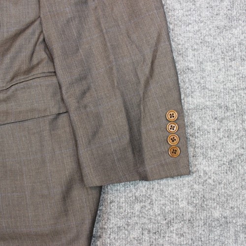 Traje Chaqueta Blazer Canali 40S Gris Cuadros Abrigo Deportivo Italia Lana - Imagen 4 de 13