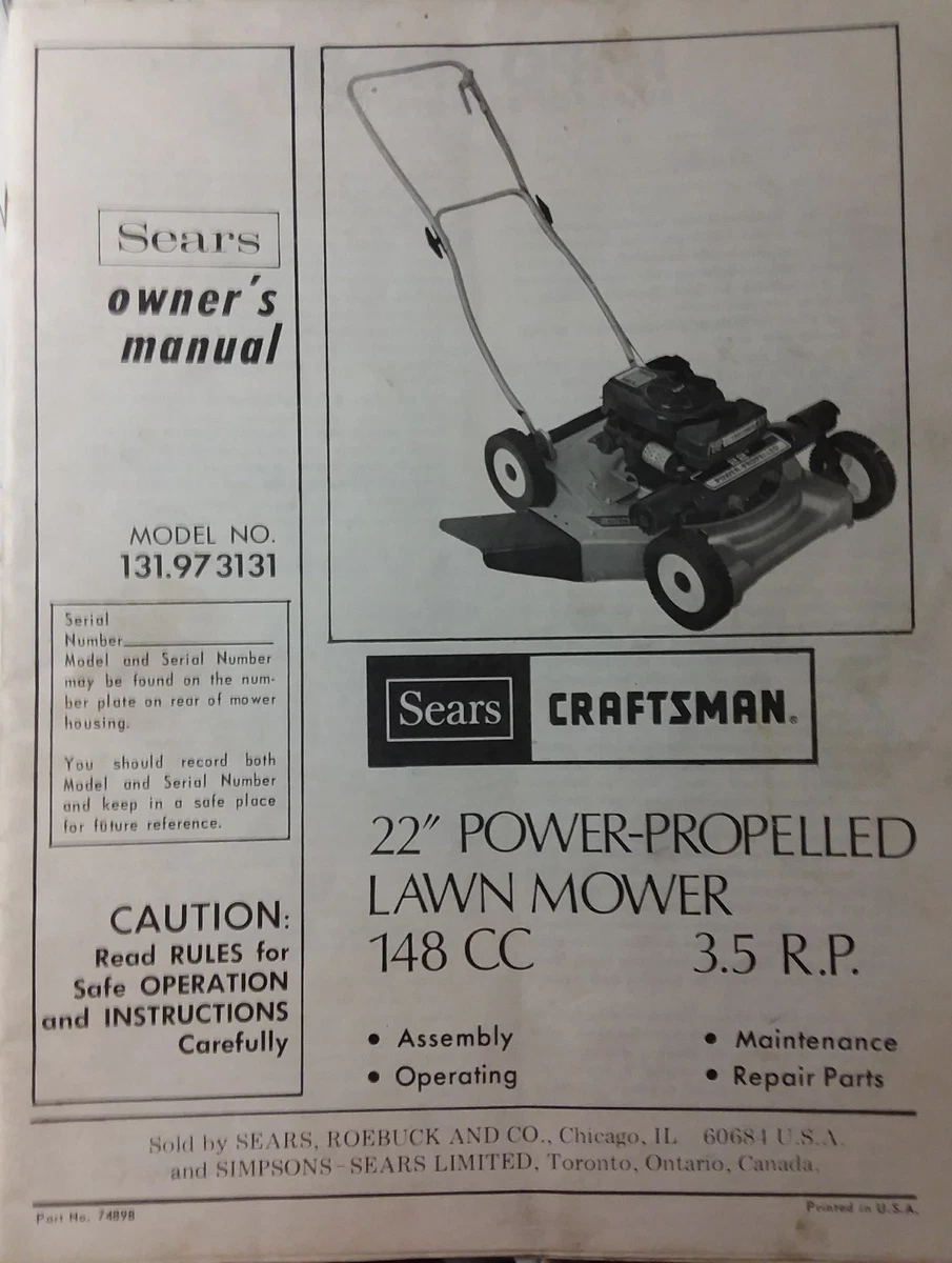 Sears craftsman self propelled lawn mower online