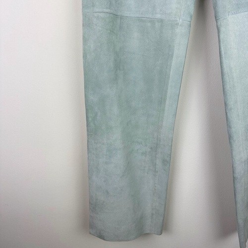 Doncaster Vintage Seafoam Blue Suede Pants - Picture 4 of 11