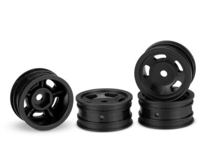 Axial SCX24 1.0 1/24th Scale Black Glide 5 Wheels (4pcs) JCO3431B