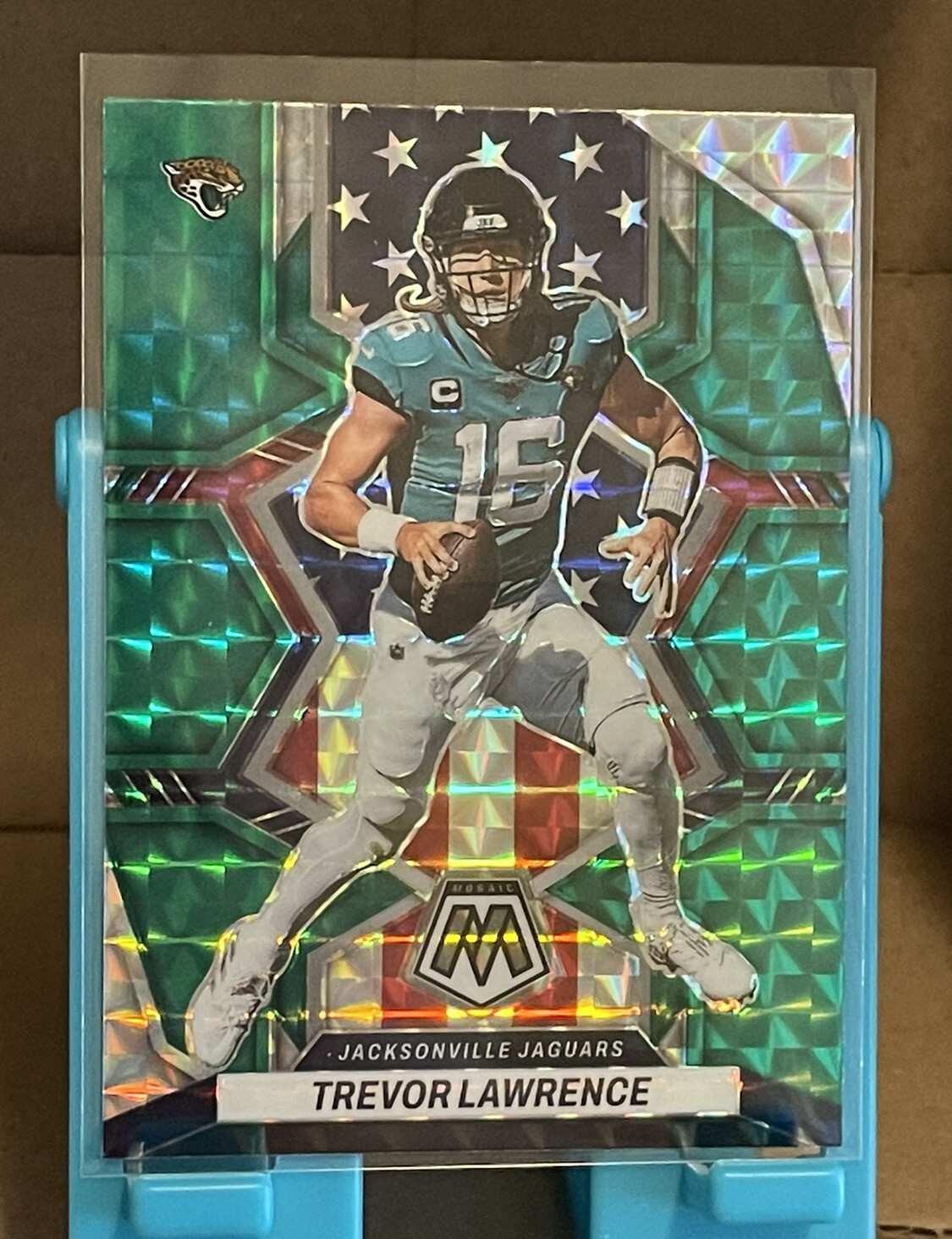 2022 PANINI MOSAIC TREVOR LAWRENCE National Pride Green Mosaic Prizm