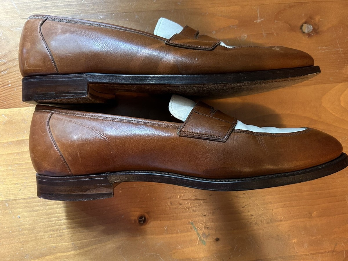 Ralph Lauren Crockett & Jones Leather Spectator Loafers 9 D Ralph Lauren Crockett & Jones Leather Spectator Loafers 9 D