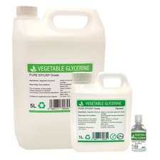 Vegetable Glycerine 50ml 1l 5l Litre EP USP Food Cosmetic Grade Vegetarian UK