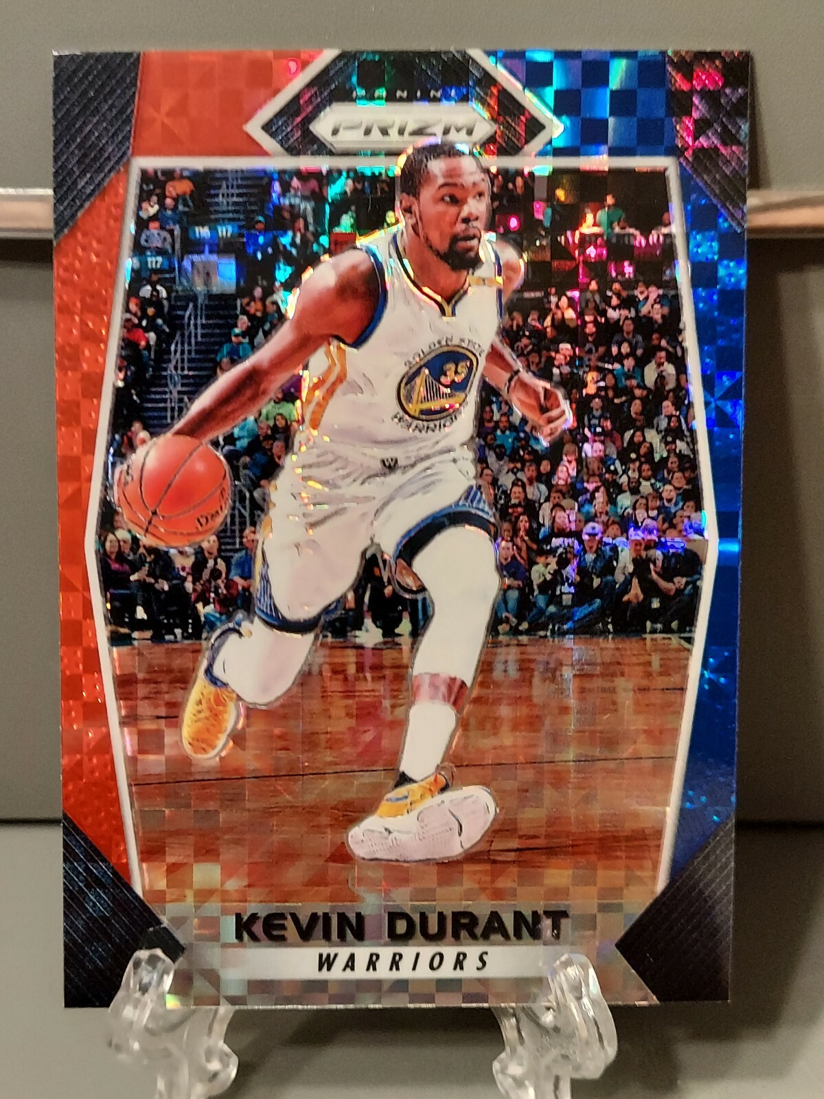 KEVIN DURANT PRIZM RED WHITE BLUE 17-18 Panini Prizm #44 GS NETS OKC MVP 🏆NBA75