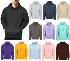 Men's Fleece Pullover Hoodie Casual Plain Hooded Sweatshirt Unisex Size XS-5XL