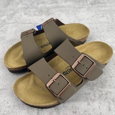 Birkenstock Arizona Birkibuc Mocha Soft Footbed Leather Sandals - Select Size