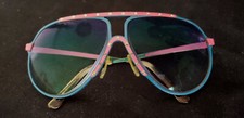 Spectacular Alpina Eyeglass 1980  s W. Germany Pink  Blue