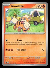 Pokemon TCG Scarlet and Violet Growlithe # 31 Base Set Common