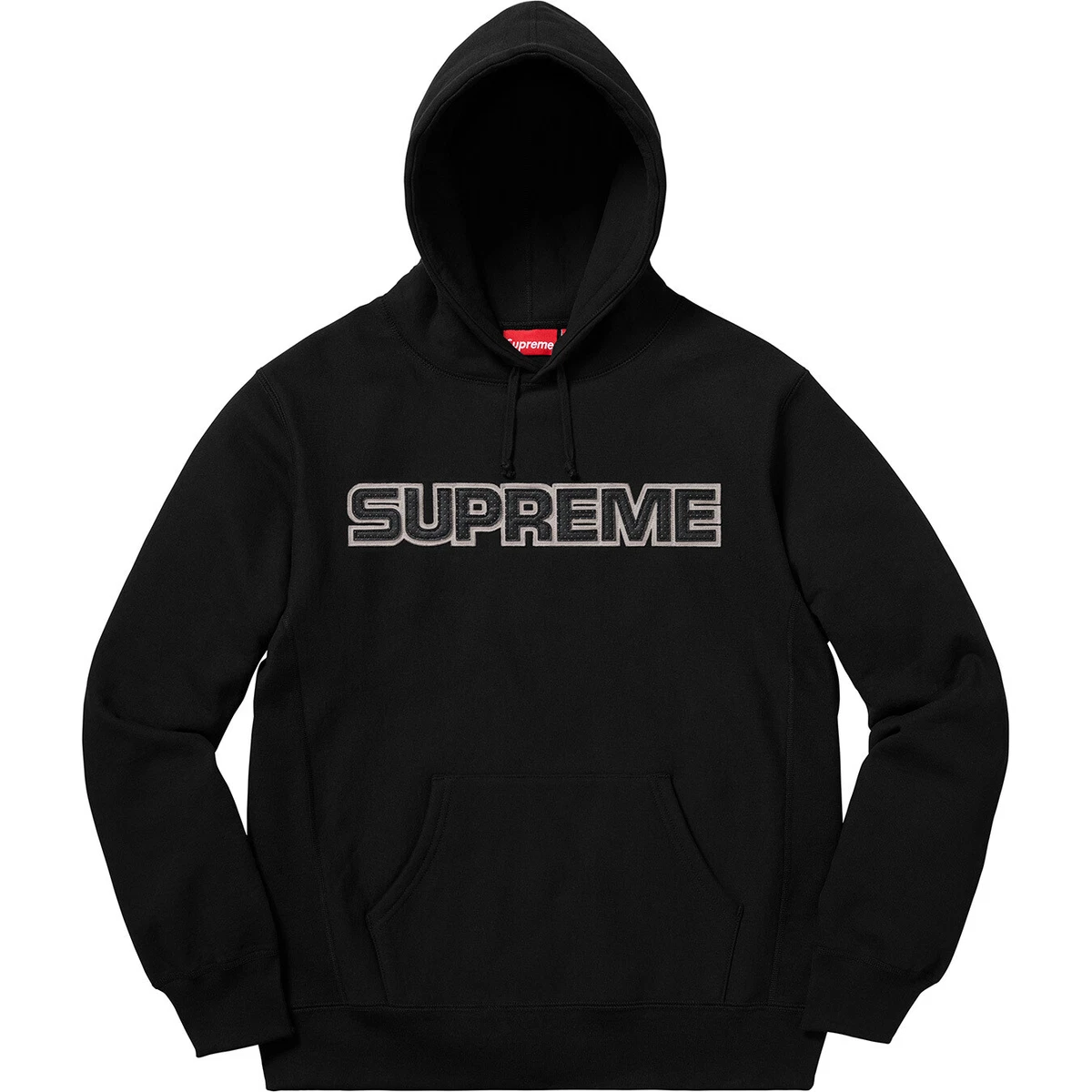 Supreme Perforated Leather Hooded Sweatshirt Black FW18 (FW18SW30