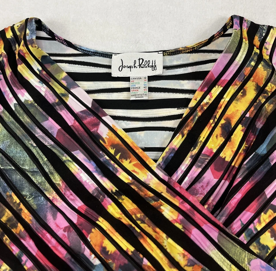 Vestido elástico Joseph Ribkoff arco iris girasoles a rayas imitación envoltura para mujer’s 12 Foto 2 de 4