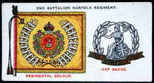 NORFOLK  REGIMENT  Battalion Colour   Vintage 1930 Illustrated Card  KE27MS