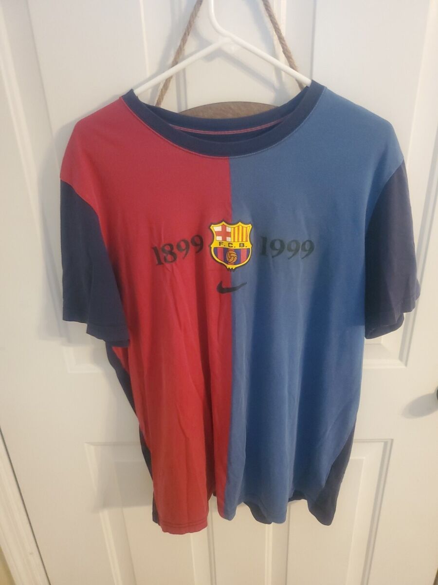 Nike FC Barcelona 1899-1999 シャツ XL Nike Mens FC Barcelona FCB Slim Fit Size xl 100 Years 1899 1999 | eBay