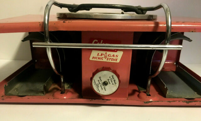 アウトドア ストーブ/コンロ Vintage 1960 Coleman Pink Single Burner LP Gas Picnic Stove 5402A 