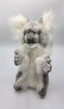 Hansa Koala Bear Hand Puppet Plush Grey White Realistic Stuffed Animal 12" EUC