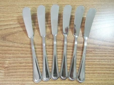UPDATE 18/10 STAINLESS SPREADER BUTTER KNIVES 6 1/2" FLATWARE COUNT 6 