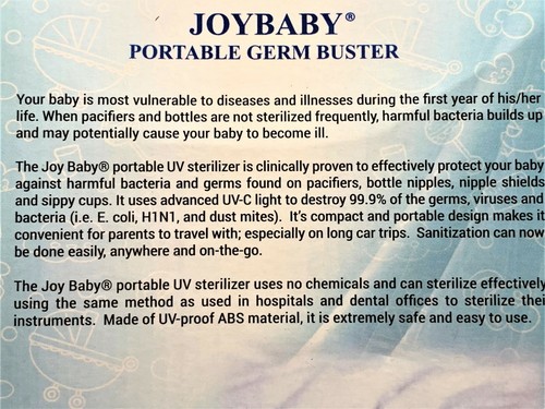  Joy Baby tragbarer UV-Sterilisator - Bild 4 von 4