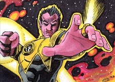 Sinestro Sketch Card By Trever Scott Cameron