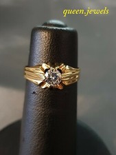 1.85CT Round Cut Lab-Created Diamond Solitaire Wedding Ring 14K Yellow Gold Over