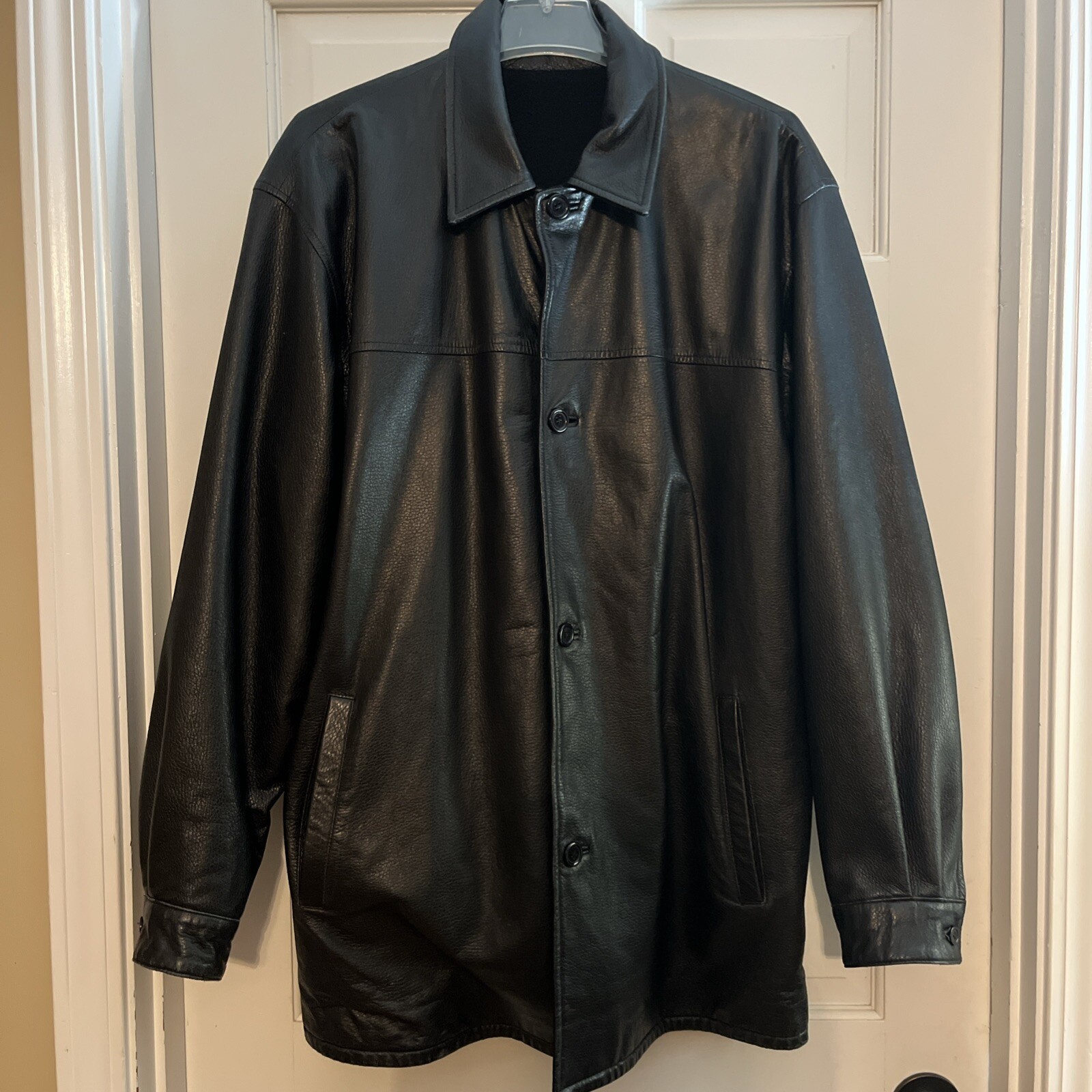 MISSANI Le Collezioni Men’s Leather Reversible Jacket w/ Cashmere- Size Large
