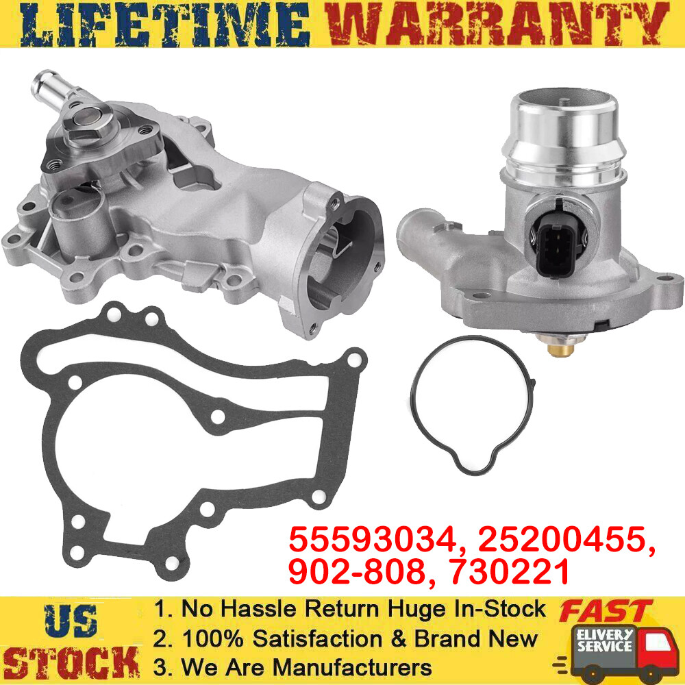 Water Pump & Thermostat For 1.4T Chevy Trax Cruze Sonic Encore