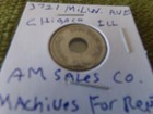 OLD TOKEN 3721 MILW. AVE. CHICAGO, ILLINOIS, AM SALES COM. MACHINES FOR RENT — photo 1