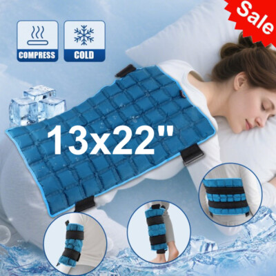 13'' x 22'' Ice Wrap Hot Cold Therapy Pack Reusable for Neck Back Legs Pain Relief