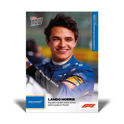 Lando Norris RC McLaren 2021 Topps Now Formula 1 F1 Card #5 Lando Norris RC McLaren 2021 Topps Now Formula 1 F1 Card #5