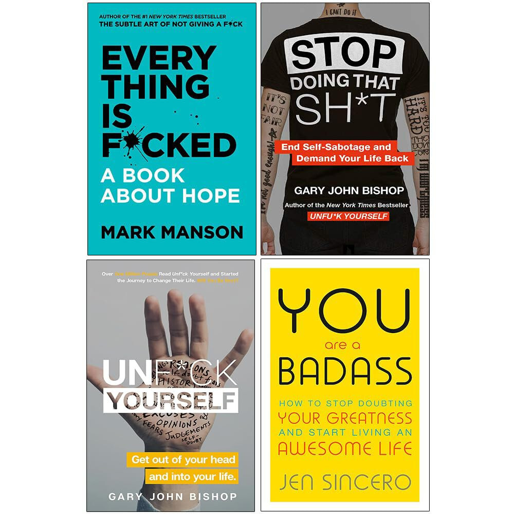 Every Thing Is Fcked, Stop Doing, Unf*ck & You Are a Badass 4 Books Set New