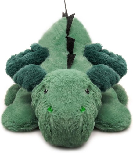 Green Dragon Faux Fur 3D Novelty Padded Cover & 1L Hot Water Bottle Set - Picture 2 of 5