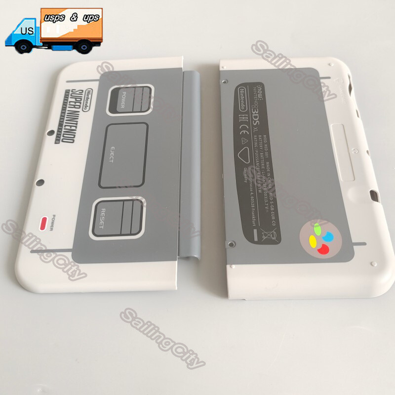 Top & Buttom Cover Housing Shell Case For New Nintendo 3DS XL LL Super ...