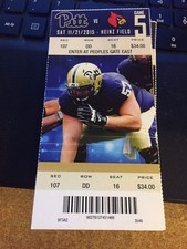 2015 PITTSBURGH PANTHERS VS LOUIS CARDINALS TICKET STUB 11/21 COLLEGE FOOTBALL