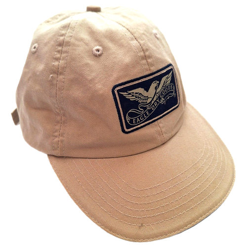 Eagle Dry Goods Beige Adjustable Patch Ball Cap Hat READ