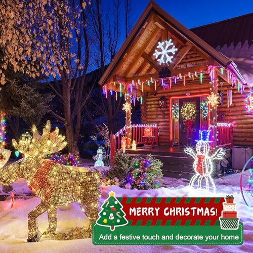 50 Pcs Christmas Light Clips, 1 5/8" Fascia Board Clips Clear Plastic