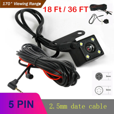 Universal Wired 170° Rear View Parking Reverse Camera Kit With 36ft Cable - IP67 Waterproof