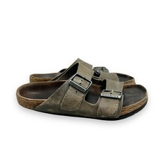 Birkenstock Arizona Women's 7 Size Men 5 Size US Stone Slide Upper Suede Sandals