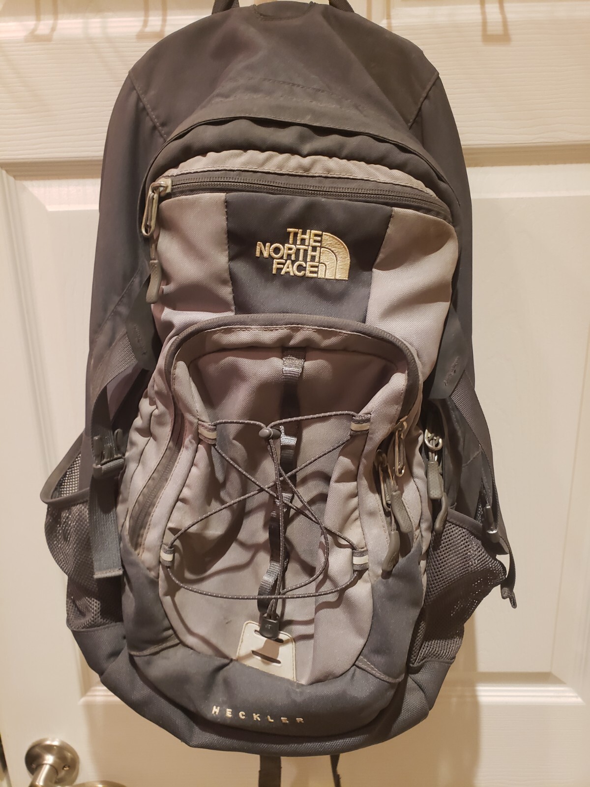 Mochila para computadora portátil North Face Heckler gris al aire libre senderismo escuela viaje gris