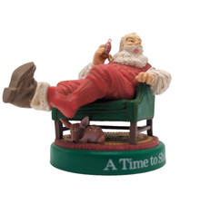 2 Coca Cola Ornament Santa Claus  1990