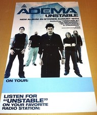 ADEMA Vintage 2003 PROMO POSTER For Unstable CD 25 x 15 NEVER DISPLAYED USA