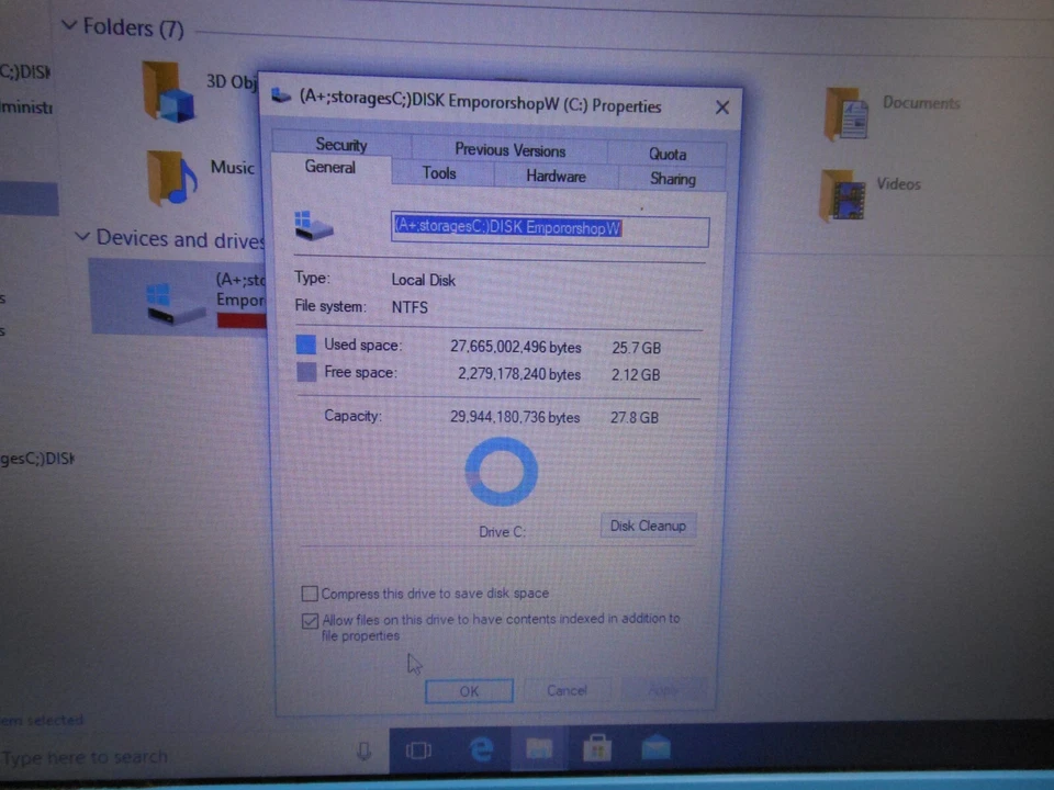 HP Stream 11-y010nr 11.6" (32GB, Intel Celeron N, 1.60GHz, 4GB) Laptop Aqua Blue - Image 4 of 4